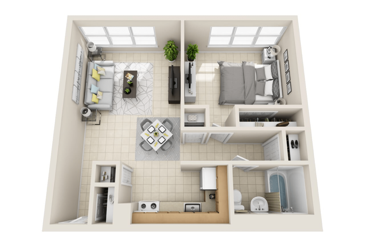 Senior Living Apartment Floor Plans For Senior Housing